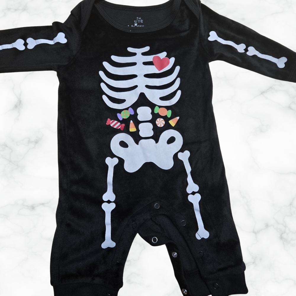 Skeleton Print Kids One Piece